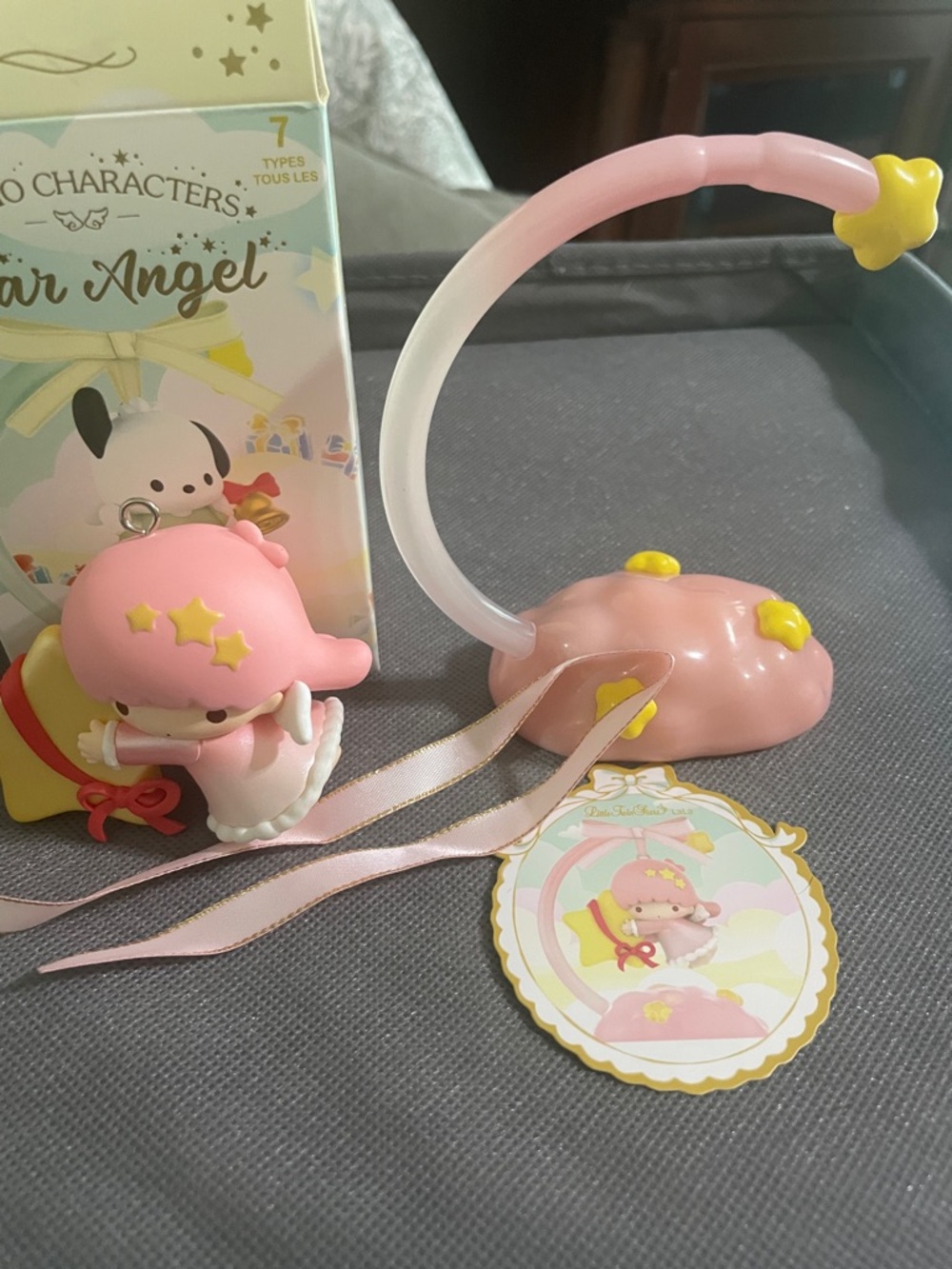 AUTHENTIC - Sanrio Little Twin Stars Hanging Angel Figure with Stand - Lala